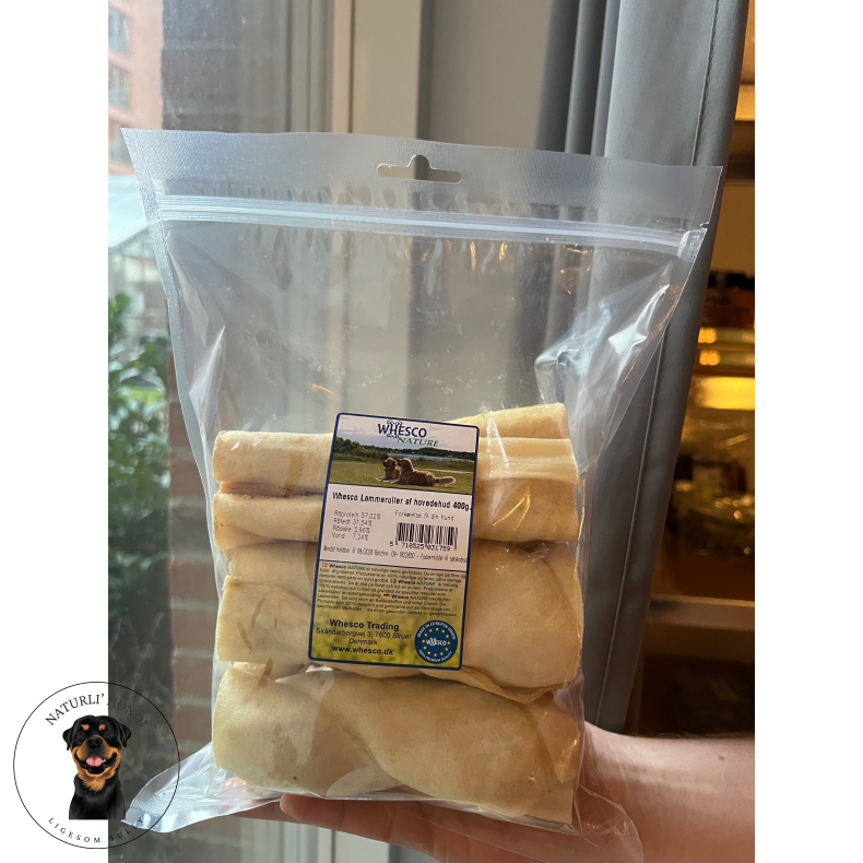 Whesco Lammeruller af hovedhud 400 gr.