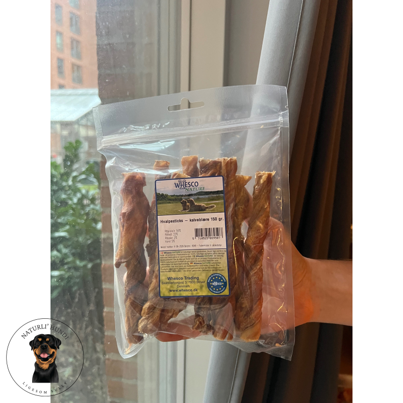 Whesco Hvalpesticks kalvebl�re 150g