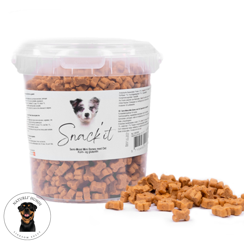 Snack'it Semi-Moist Mini Bones m. Ost 500g