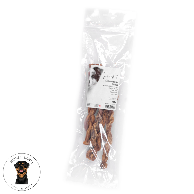 Snack'it Lammepenis Flettet 100g 