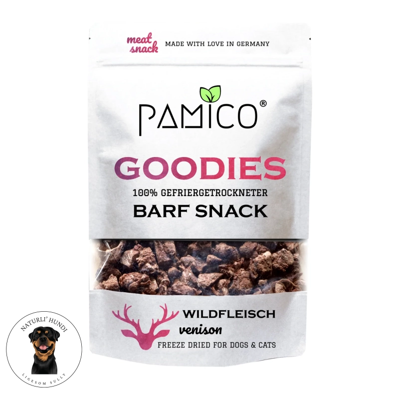 Pamico Fryset�rrede vildtgodbidder - Naturlig snack rig p� jern og B-vitamin