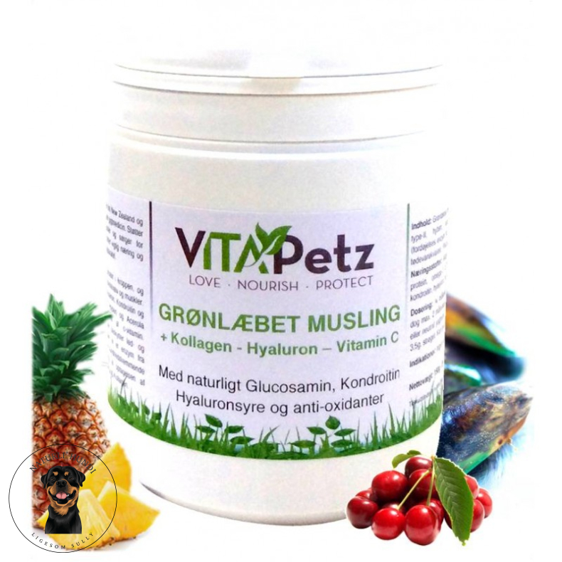 Vita Petz Gr�nl�bet musling + Kollagen &amp; Vitamin-C 150g